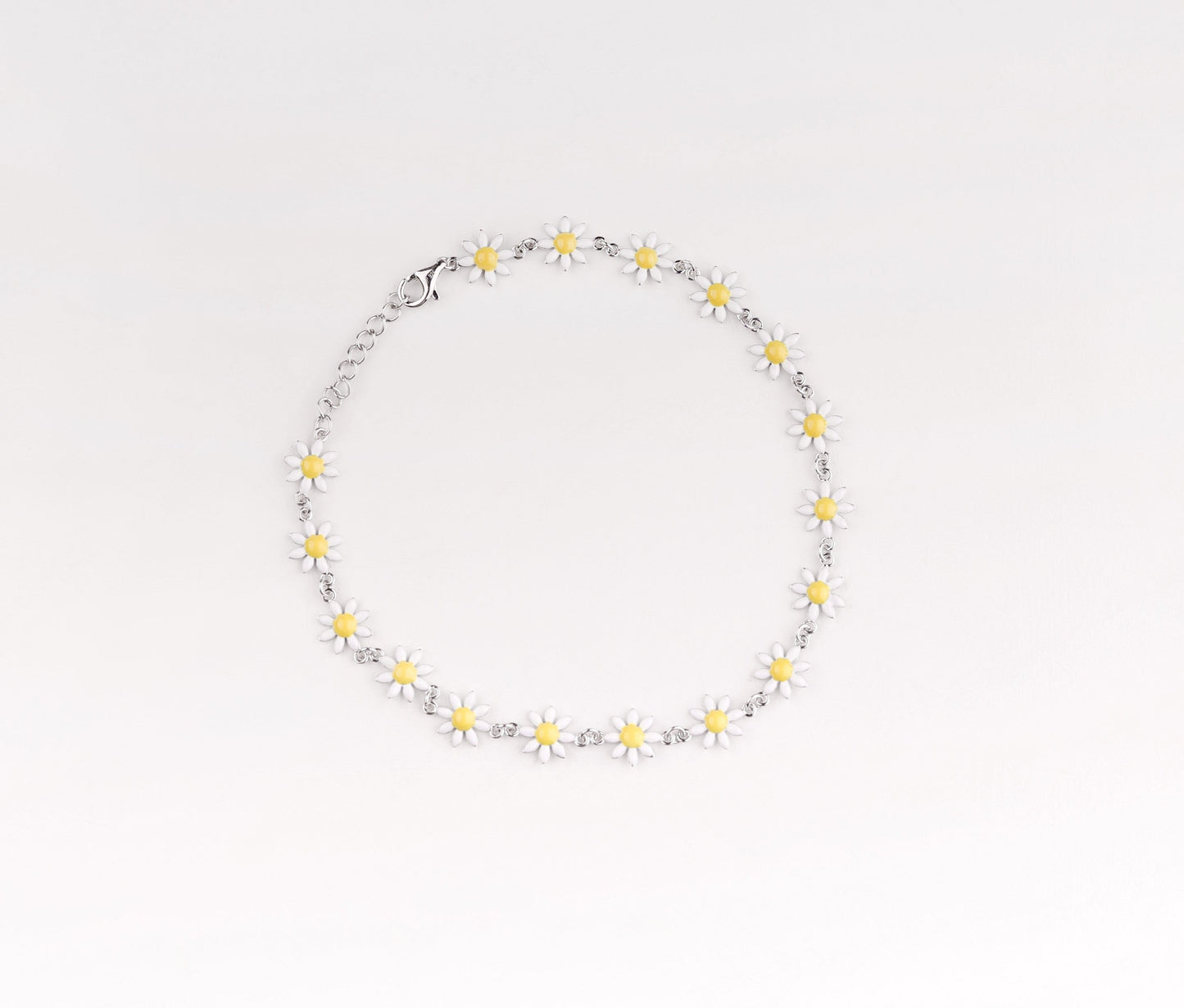 Daisy Bloom Silver Anklet