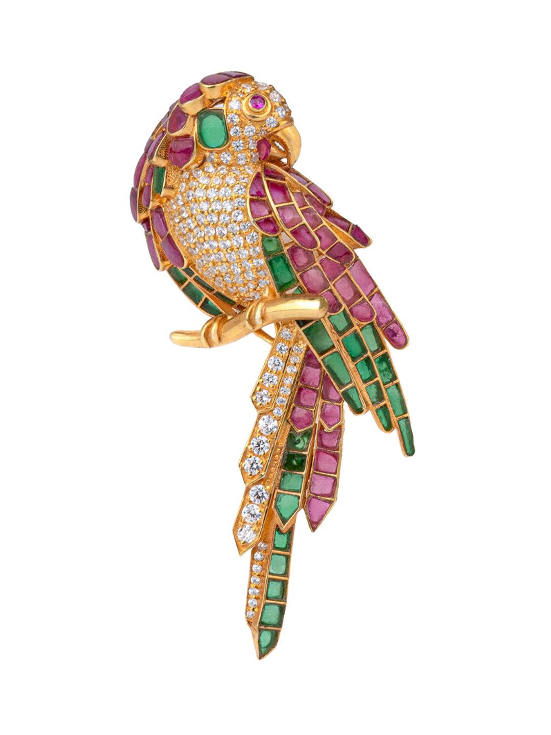 OPALINE PAROOT BROOCH