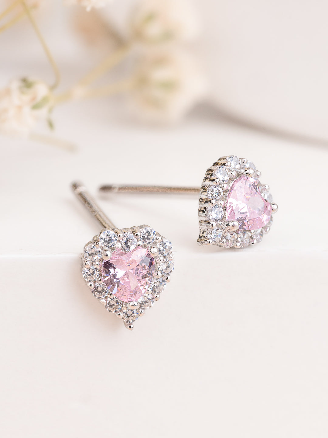 HEART SOLITAIRE STUDS