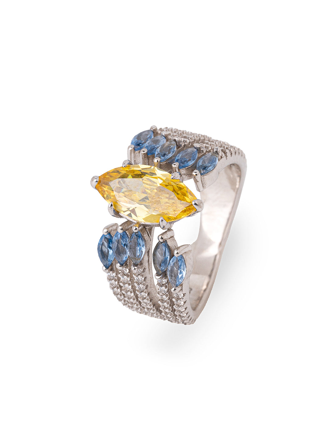 Golden Petal Spark Ring