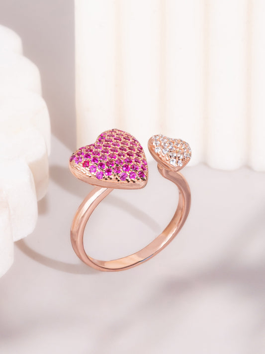 Rosé Heart Glow Ring