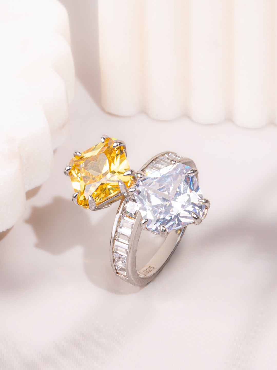 Sunset Amber Ring