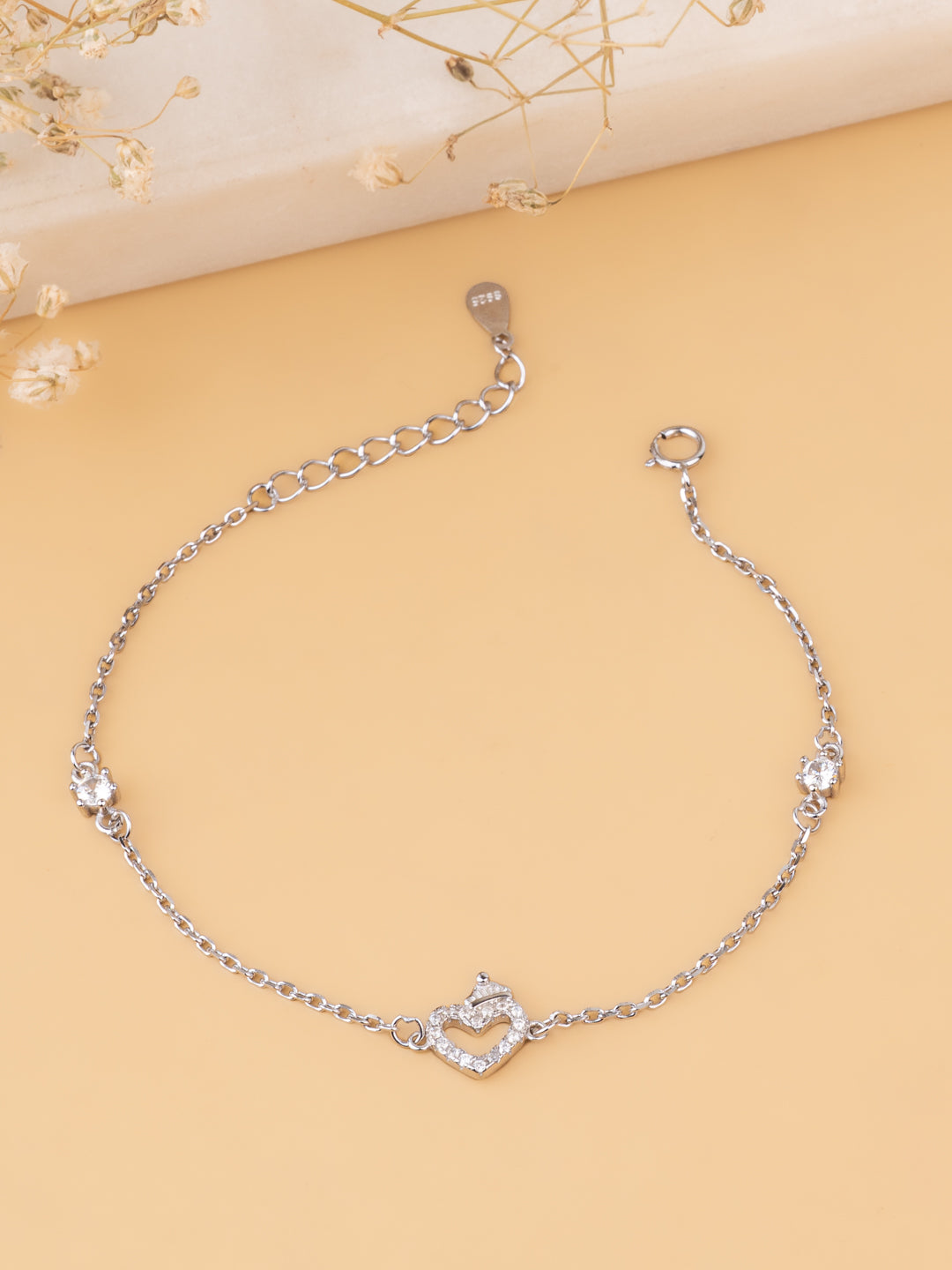 CRYSTAL HEART DUO BRACELET