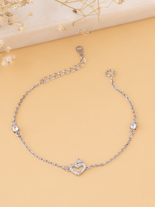 CRYSTAL HEART DUO BRACELET