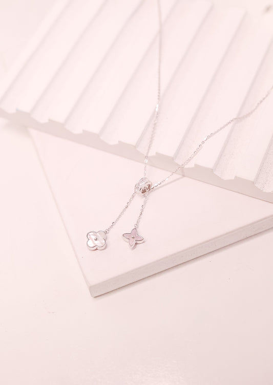 Luna Clover Drop Pendant Necklace
